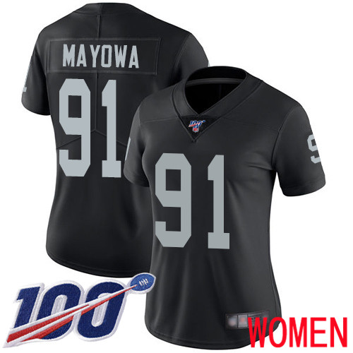 Oakland Raiders Limited Black Women Benson Mayowa Home Jersey NFL Football 91 100th Season Jersey